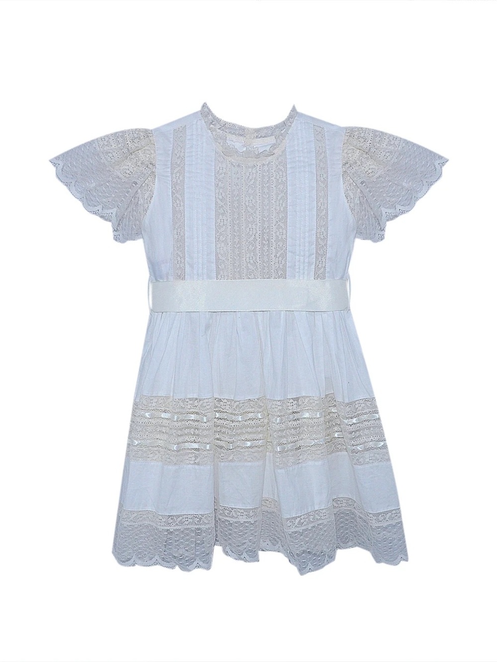 Remember Nguyen Phoenix N Ren Anna Grace Girls Dress - Ecru Lace Size 10